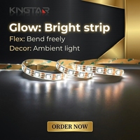 Bande LED flexible intelligente adressable, programmable par application, découpable, avec RGBIC SMD 5050 WS2812B intégré, alimentation 5V DC, pour la décoration d'hôtel