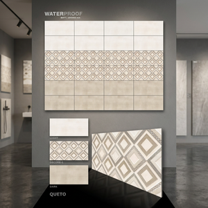 Carrelage en céramique porcelaine 300x600mm de haute qualité, finition mate, design gris Momento, 12x24, pour intérieur, salle de bain, moulures, extérieur, mur, émaillé - Product Image 6