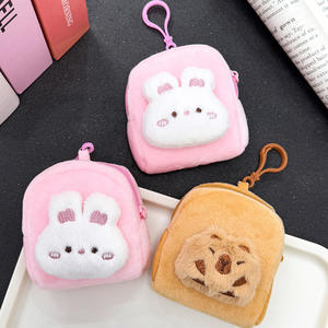 Bolsa de Monedas con Cremallera de Peluche con Forma de Animalito, Linda y Mini, Bolsa Portátil para Auriculares para Estudiantes - Product Image 3