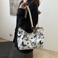 Sac fourre-tout vintage coréen style preppy pour femme avec fermeture éclair – Collection été 2026