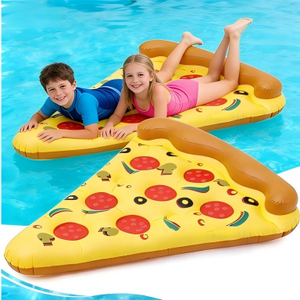 Gommone Gonfiabile Gigante a Forma di Pizza per Adulti, Materassino Galleggiante da Spiaggia 120x155x20cm, Giocattolo Estivo per Feste in Piscina - Product Image 5