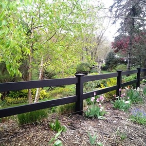 Giá Rẻ Đen Vinyl PVC ngựa Nhựa hàng rào chất lượng cao 2-đường sắt PVC hàng rào ngựa Nhựa hàng rào - Product Image 5