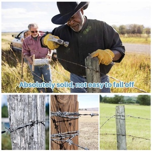 Esgrima farpado galvanizado U-Type Staple Nail Smooth Shank <span class=keywords><strong>A</strong></span>ço Plastic Top para U-Type Nails 22 Nail Load Demai Metal - Product Image 5