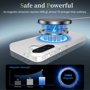 Funda Transparente Mate Esmerilada con Magnético para <span class=keywords><strong>Samsung</strong></span> A37, Carcasa Antihuellas de PC+TPU a Prueba de Golpes - Product Image 6