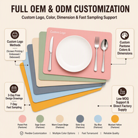 Set de table en silicone personnalisé, résistant à la chaleur, pour salle à manger, cuisine, maison, facile à nettoyer, antidérapant, protection de la vaisselle de qualité alimentaire