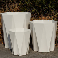 Pots de fleurs en résine Plantes vertes de grand diamètre en plastique de grande valeur Pots de diamants épaissis