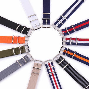 Vente en gros d'usine de bracelets de montre en nylon et toile de haute qualité <span class=keywords><strong>14</strong></span> 16 18 20 22 24mm - Product Image 2