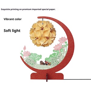 Đèn lồng giấy thủ công trang trí đêm ánh trăng ao sen ngày lễ tình nhân Trung Quốc với họa tiết khắc giấy - Product Image 3