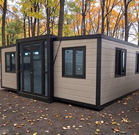 Maison préfabriquée portable en conteneur de 40 pieds, extensible, avec 3 chambres et un salon, villa moderne préfabriquée