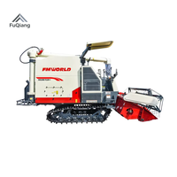 Moissonneuse-batteuse automotrice FM WORLD 4LZ-6.0P haute productivité 45cc HST avec chenilles à alimentation intégrale à roulements et boîte de vitesses