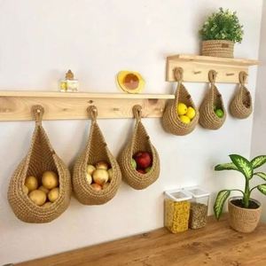 Tapiz de Macramé para Colgar en la Pared, Jardín Ecológico, Cesta de Flores, Macetas Grandes con Flores, Bambú y Decoración, Puerta Trasera Etíope - Product Image 1