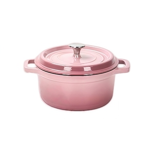 Casserole en <span class=keywords><strong>fonte</strong></span> émaillée avec couvercle, pot à soupe avec double poignée <span class=keywords><strong>pour</strong></span> braiser, rôtir, cuire le <span class=keywords><strong>pain</strong></span>, ustensiles de cuisine - Product Image 3