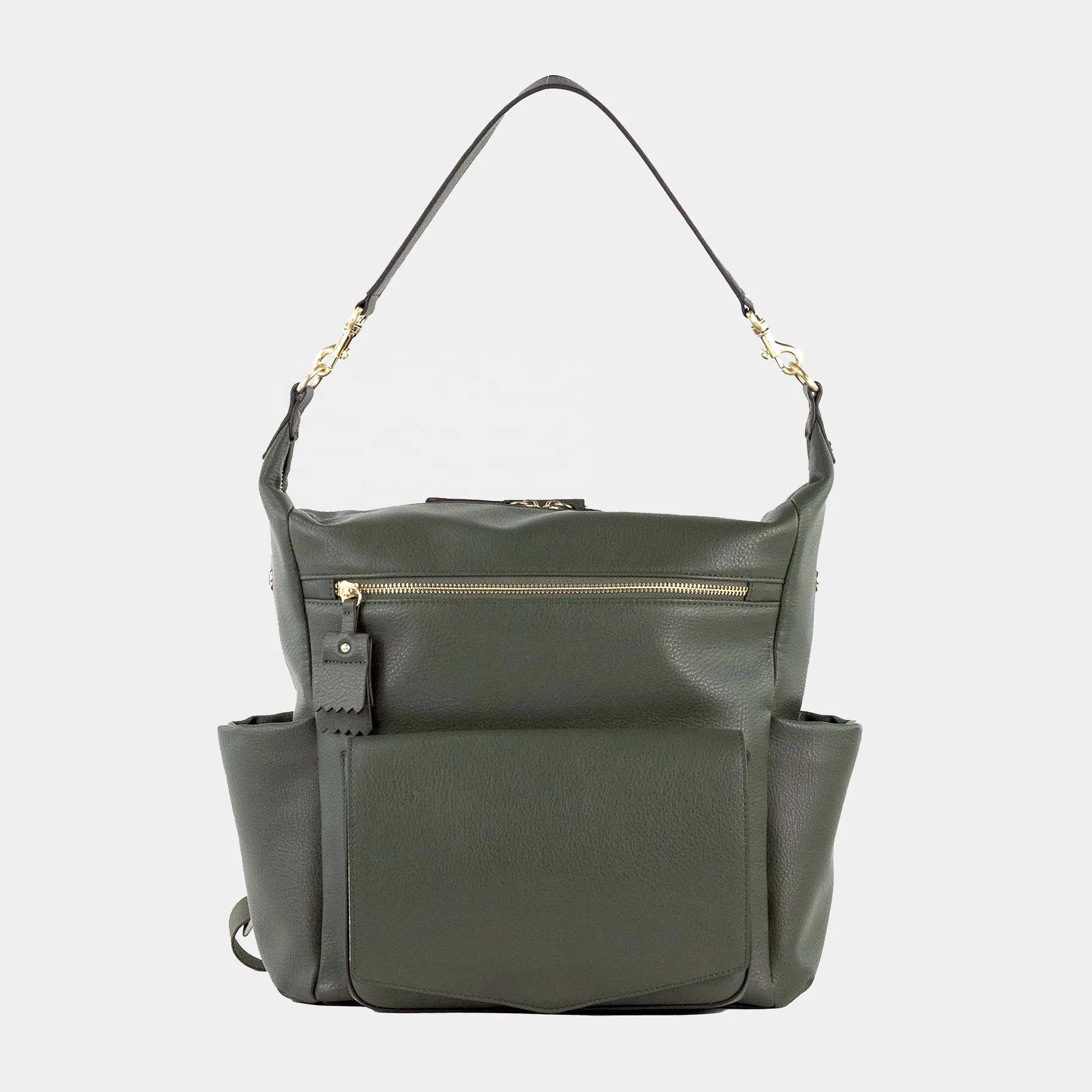 Bestseller vegane Leder-Wichelrucksäcke PU-Mamitaschen Damen-Tote wandelbarer Hobo-Rucksack Wicheltasche mit Wechselpolster