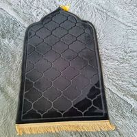 Tapis de Prière Musulman en Mousse à Mémoire de Forme Antidérapant Personnalisé, Tapis de Sol Doux et Luxueux pour Genoux et Front en Velours, Cadeau