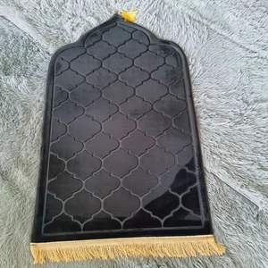 Alfombra musulmana antideslizante de espuma viscoelástica personalizada al por mayor, almohadilla de suelo de lujo suave para rodillas, Alfombra de terciopelo para la frente, alfombra de oración de regalo - Product Image 2