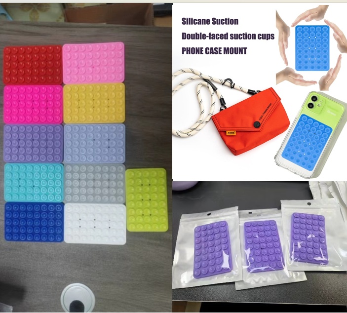 OCTOBUDDY Double | Coque De Téléphone à Ventouse En Silicone Avec Support Adhésif | Compatible Avec IPhone Et Android, Support D'accessoires Mains Libres Antidérapant Pour Selfies Et Vidéos (double