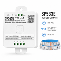Série de contrôleurs LED intelligents IoT pour bandes LED RGB RGBW RGBCCT avec WiFi, Bluetooth, RF et contrôle par haut-parleur intelligent
