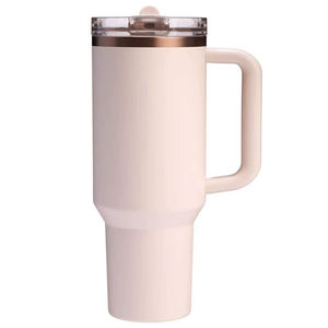 Vaso de viaje con tinte de corbata aislado al vacío de 40oz, taza de café de acero inoxidable, taza para acampar al aire libre con asa y pajita - Product Image 3