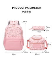 Ensemble de 3 sacs d'école personnalisés avec logo pour enfants, sac à dos pas cher pour garçons et filles avec boîte à lunch et trousse à crayons, vente en gros OEM