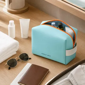Bolsa de Cosméticos de PU Ligera, Lavable y Personalizada, Multifuncional para Uso Diario, Viajes y Maquillaje - Product Image 6
