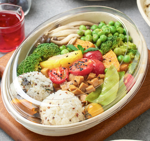 Assiettes jetables en pulpe de bagasse de canne à sucre biodégradables légères et végétariennes avec un design imprimé personnalisé de haute qualité - Product Image 4