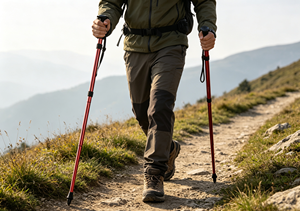 Bâton <span class=keywords><strong>de</strong></span> marche pliable en alliage d'aluminium, bâton <span class=keywords><strong>de</strong></span> randonnée pour la randonnée en montagne, les voyages en plein air et la marche quotidienne des personnes âgées - Product Image 3