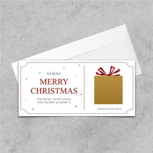 Tarjeta Rasca y Gana con Vuelo Sorpresa, Boleto de <span class=keywords><strong>Viaje</strong></span> Personalizado con Destino a Descubrir, Tarjeta Rasca y Gana de <span class=keywords><strong>Viaje</strong></span> para Regalo de Navidad - Product Image 1