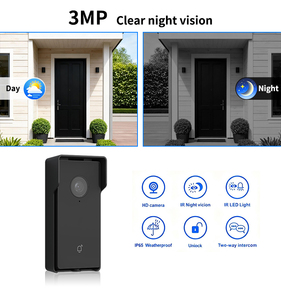 Nouvelle sonnette vidéo intelligente sans fil, écran HD 10,1 pouces, système d'interphone vidéo Tuya Smart Home Villa pour accès aux portes - Product Image 3