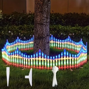 Nuove <span class=keywords><strong>Luci</strong></span> da <span class=keywords><strong>Giardino</strong></span> a LED Solari IP65 Resistenti all'Acqua, Luce per Recinzione con Batteria Ricaricabile per Esterni RGB - Product Image 5