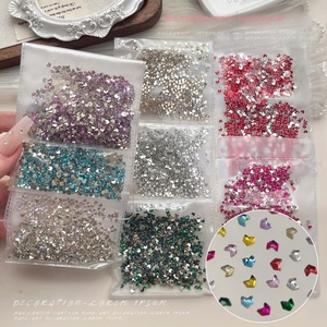 Adorno de Uñas con Diamantes Planos Mini Malt, Brillante, Transparente, Blanco, Rosa, Azul, para Decoración de Uñas DIY - Product Image 1