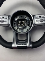 Volant sport Mercedes personnalisable pour C205, cuir, fibre de carbone, 3/4 branches, Classe E (W205), Classe GLE (W216), A45 63