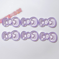 Macaron Coloré Transparent Arc DIY Résine Accessoires Diy Cheveux Résine Colle Charmes Ornement Résine pour Décoration 38*22mm
