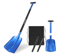 Pelle à neige pliable en aluminium Portable pelle de jardin Scoop sable boue outil de déneigement pour les activités d'urgence et de plein air de voiture