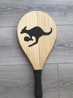 Jeu de raquette et balle en bois pour sports de plein air - Jouet de fitness sonore personnalisé et écologique pour adultes - Jeux de compétences sur la plage