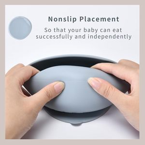 Ensemble de bols et de <span class=keywords><strong>couverts</strong></span> en silicone de qualité supérieure pour tout-petits avec options de couleur personnalisées, prise en charge de la personnalisation du logo, vente en gros - Product Image 3