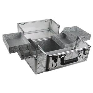 Estuche de tren de aluminio <span class=keywords><strong>transparente</strong></span> de estilo Vintage profesional Estuche de tocador de panel de acrílico <span class=keywords><strong>transparente</strong></span> grande para <span class=keywords><strong>maquillaje</strong></span> Hecho ABS duradero - Product Image 5