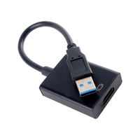 Câble USB vers HDTV, USB mâle vers HDM1 femelle, plug and play, convertisseur 1080P, adaptateur d'affichage pour moniteur