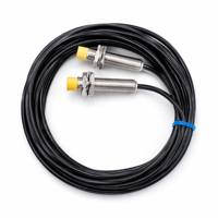 Capteur de proximité inductif étanche IP67 sans encastrage, distance de détection 4 mm, DC 12-24V NPN NO, détection de métaux cylindriques
