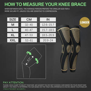 Genouillère de compression tricotée pleine longueur à haute élasticité pour la course, le cyclisme, l'entraînement et la récupération - Product Image 4