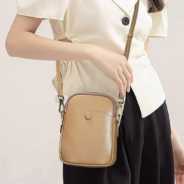 Wholesale phone crossbody bag with straps leather cell phone crossbody bag high quality long small design mobile phone bags