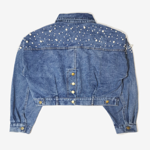Chaquetas Vaqueras con Decoración de Cuentas Estilo <span class=keywords><strong>Punk</strong></span> de Fábrica Oem para Damas - Product Image 1