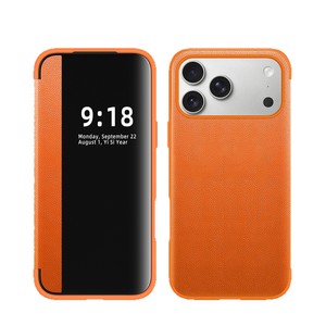 โรงงานฮวนมินนำเสนอเคสหนังเรียบแบบพับได้พร้อมช่องหน้าต่างด้านข้าง เคสป้องกันการตกกระแทก เหมาะสำหรับ iPhone 17 Pro Max - Product Image 5