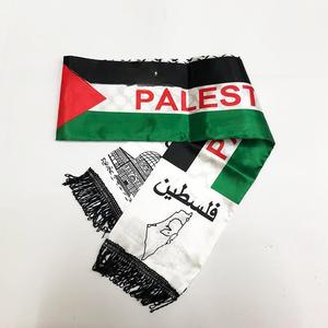 Sx757 disegna sciarpa in stile palestinese personalizzata regali arabi <span class=keywords><strong>Bandana</strong></span> palestina bandiera della mappa palestina sciarpa di raso - Product Image 1