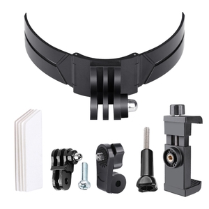 Camera Accessoires Opvouwbare Buiging Action Camera Telefoon Helm <span class=keywords><strong>Mount</strong></span> Kit Met J-Haak Gesp En Rotatie Telefoonklem En Adapter - Product Image 1