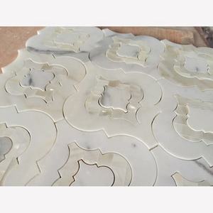 Mosaico de Mármol DTH Estilo Moderno Calacatta Mix con Patrón de Chorro de Agua y Nácar, 10mm de Grosor, Grado Superior, Personalizado para Paredes Interiores - Product Image 3