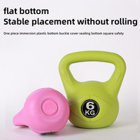 Ensemble de Kettlebells en Ciment et Plastique Écologique, Couleur Unie Personnalisable, pour Yoga et Pilates, Légers et Portables, de 2 à 16 KG