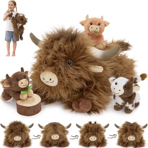 Nouvelle Peluche Vache des Highlands écossaise en Coton Biologique, Douce et Cuddly, Jouet de <span class=keywords><strong>Ferme</strong></span> Anti-Stress, Meilleure Vente - Product Image 6