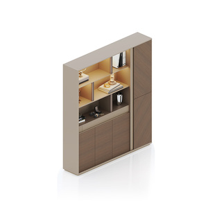 Elegante Estantería de Oficina con Iluminación LED Ambiental y Espacio de Almacenamiento Multifuncional, Adecuada para Espacios de Trabajo de Alta Gama - Product Image 3
