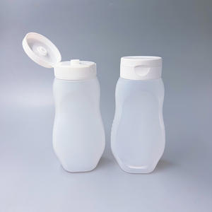 Bouteilles à presser en plastique recyclable de qualité alimentaire pour sauce au miel, 330 ml, 500 g, bouteilles à presser pour condiments avec bouchon rouge pour le ketchup - Product Image 6