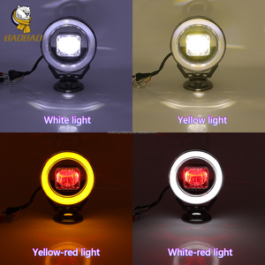 Red <span class=keywords><strong>Devil</strong></span> Eyes 4.5 pouces en aluminium rond blanc jaune double couleur LED phare de travail phares de voiture Mini projecteur de conduite pièces automobiles - Product Image 5
